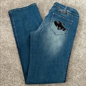 Cowgirl Tuff “Wild and Wooly Re Ride” Bootcut Jeans